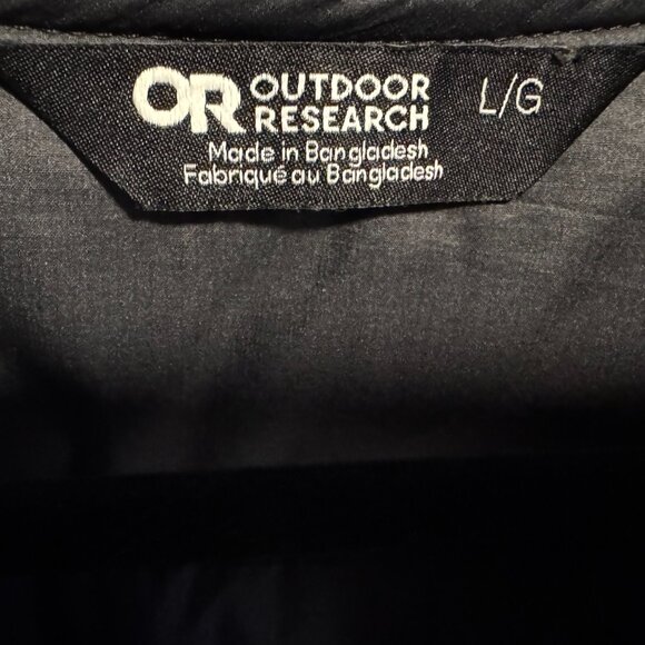 Outdoor Research Puffer Jacket, Dark Grey, Men's Large - Picture 3 of 4